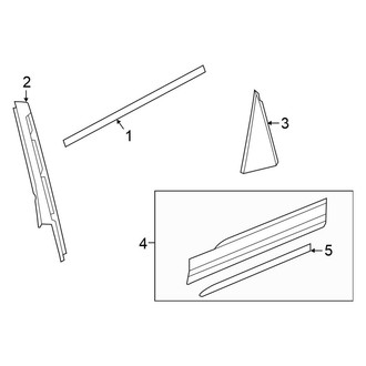 Volkswagen OE - Rear Door - Exterior Trim