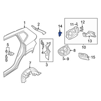 Volkswagen OE - Rear Fuel Filler Door Lock Actuator