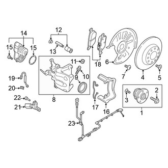 Volkswagen OE - Rear Suspension - Brake Components (AWD)