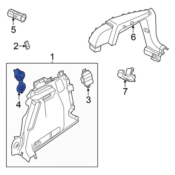 12 Volt Accessory Power Outlet Housing