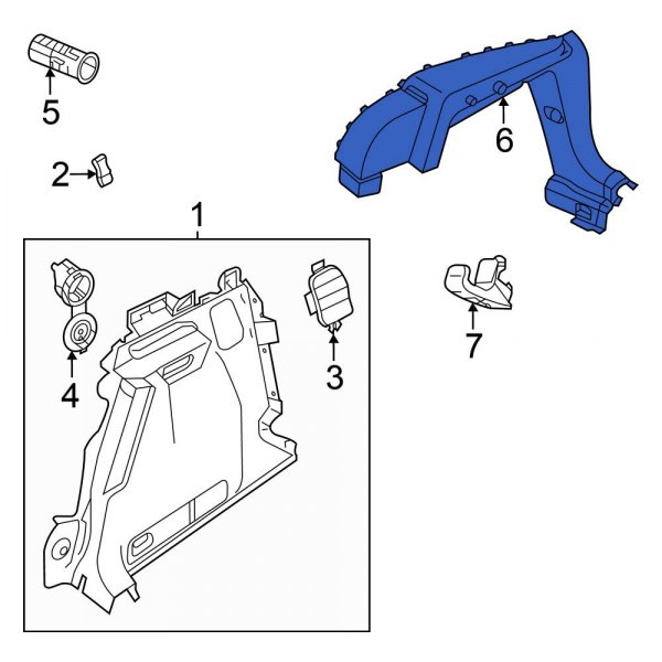 Interior Quarter Panel Trim Panel