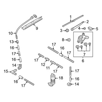Volkswagen OE - Lift Gate - Wiper & Washer Components