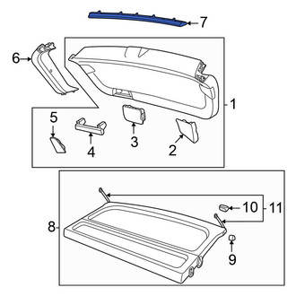 Volkswagen OE - Rear Upper Liftgate Trim