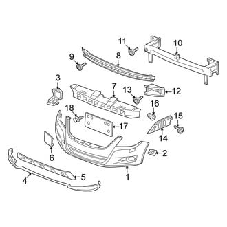 Volkswagen OE - Front Bumper & Grille - Bumper & Components (Comfortline / Highline / Native / S / SE / SEL / Sport & Style / Track & Fun / Trendline Gas)