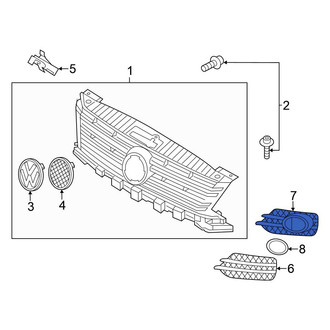 Volkswagen OE - Front Left Outer Fog Light Trim