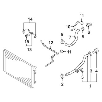 Volkswagen OE - Cooling - Hoses & Lines (Rear), (S / SE / SEL Gas)