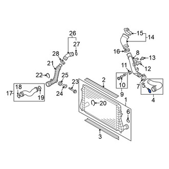 Volkswagen OE - Lower Intercooler Tube Seal
