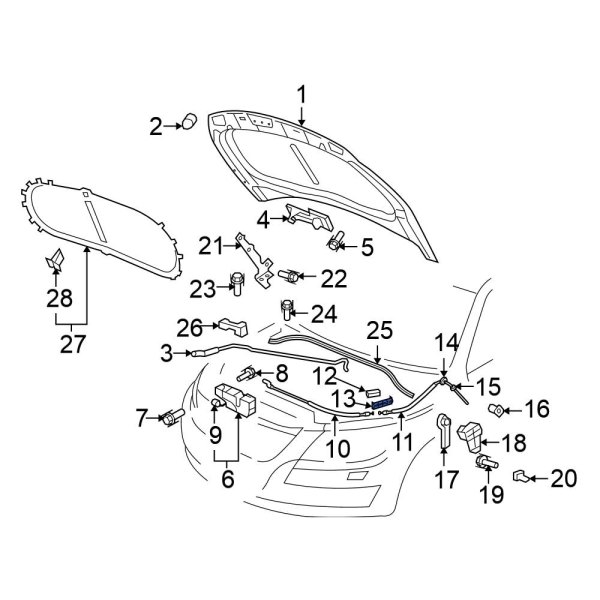 Hood Release Cable Clamp