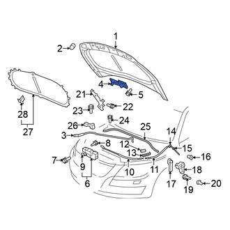 Volkswagen OE - Front Hood Safety Catch