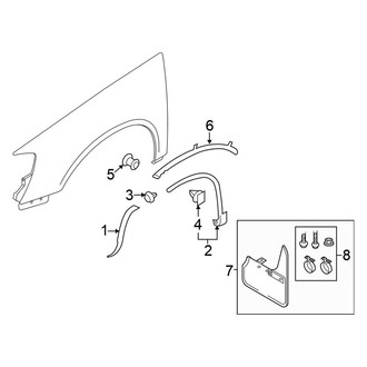Volkswagen OE - Fender - Exterior Trim (With 2-Piece Wheel Opening Molding), (Gas)