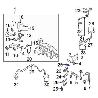 Volkswagen OE - Turbocharger Oil Line O-Ring