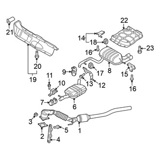 Volkswagen OE - Exhaust System - Exhaust Components (S / SE / SEL Gas)