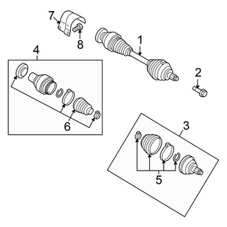 Volkswagen OE - Front Suspension - Drive Axles (Manual Top), (S Gas Standard Tr)