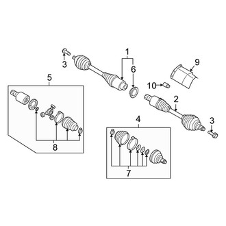 Volkswagen OE - Front Suspension - Drive Axles (AWD Gas Automatic Tr)