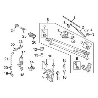 Volkswagen OE - Windshield - Wiper & Washer Components (S / SE / SEL Gas)