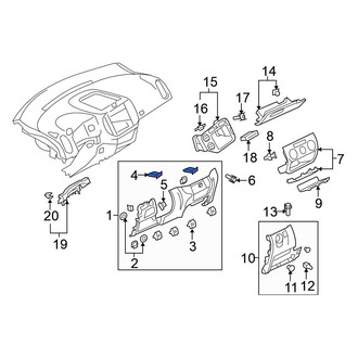 Volkswagen OE - Outer Instrument Panel Trim Panel Clip