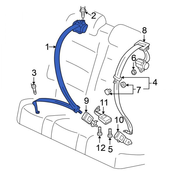 Seat Belt Lap and Shoulder Belt