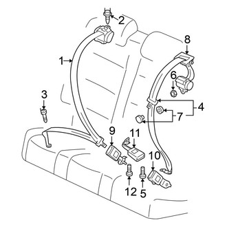 Volkswagen OE - Restraint Systems - Rear Seat Belts (Gas)