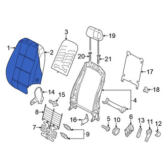 Volkswagen OE - Front Left Seat Back Cushion Cover