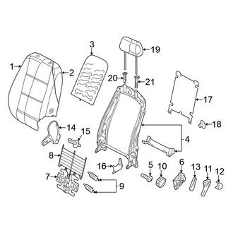 Volkswagen OE - Seats & Tracks - Front Seat Components (Seat Back Components), (Gas)