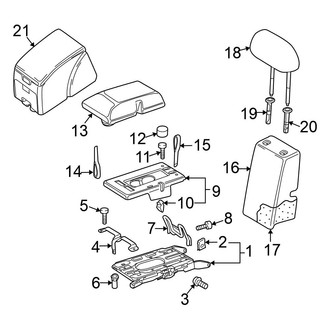 Volkswagen OE - Seats & Tracks - Rear Seat Components (Center Section, Seat Back Components), (Gas)