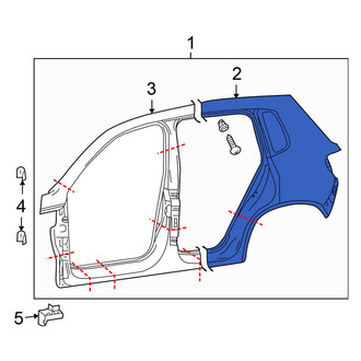 Volkswagen OE - Rear Left Outer Quarter Panel