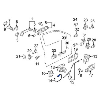Volkswagen OE - Front Door Latch Cable