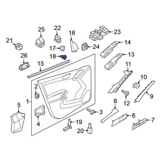 Volkswagen OE - Front Door Mirror Cover Clip