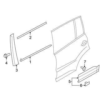 Volkswagen OE - Rear Door - Exterior Trim (Gas)