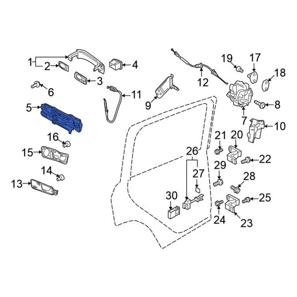 Exterior Door Handle Base