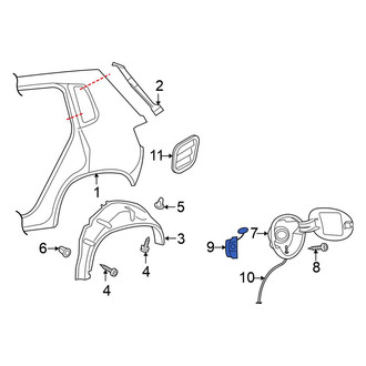 Volkswagen OE - Rear Fuel Filler Door Lock Actuator