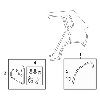 Volkswagen OE - Quarter Panel - Exterior Trim (With 1-Piece Wheel Opening Molding), (Gas)