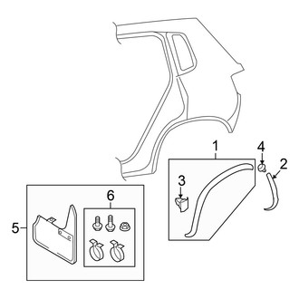 Volkswagen OE - Quarter Panel - Exterior Trim (With 2-Piece Wheel Opening Molding), (Gas)