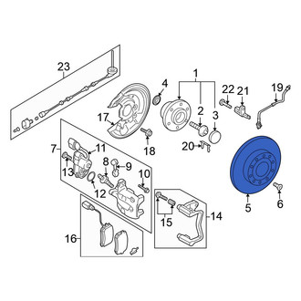 Volkswagen OE - Rear Disc Brake Rotor