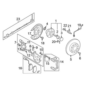 Volkswagen OE - Rear Suspension - Brake Components (FWD Gas)