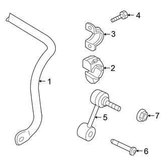 Volkswagen OE - Rear Suspension - Stabilizer Bar & Components (AWD Gas)