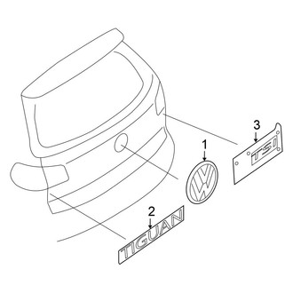 Volkswagen OE - Lift Gate - Exterior Trim (Gas)