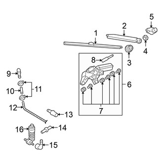 Volkswagen OE - Lift Gate - Wiper & Washer Components (S / SE / SEL Gas)