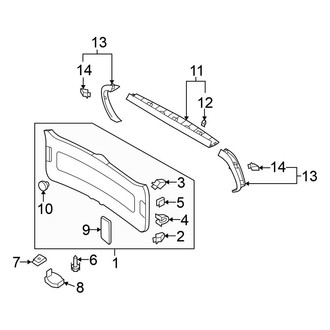 Volkswagen OE - Lift Gate - Interior Trim (Gas)