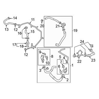 Volkswagen OE - Cooling - Hoses & Lines (Left Side)