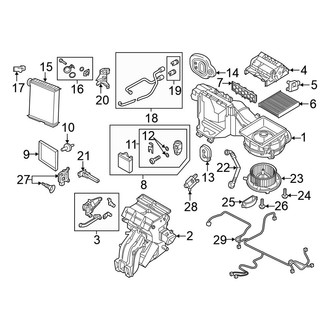 Volkswagen OE - Air Conditioner & Heater - Evaporator & Heater Components (Air International Manual Climate Control), (S)