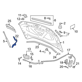 Volkswagen OE - Front Left Hood Hinge
