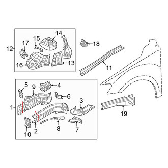 Volkswagen OE - Fender - Structural Components & Rails (Passenger Side)