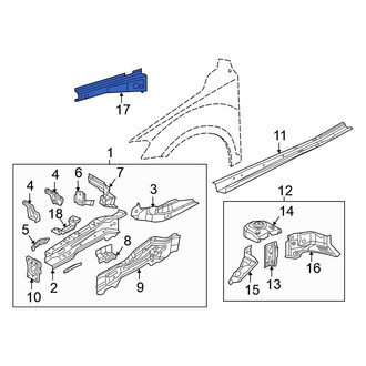 Volkswagen OE - Front Fender Rail