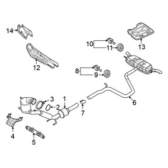 Volkswagen OE - Exhaust System - Exhaust Components (From 01/06/2019), (S / SE / SE R-Line Black / SEL FWD)