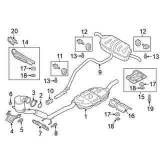 Volkswagen OE - Exhaust System - Exhaust Components (S / SE / SE R-Line Black / SEL R-Line AWD)