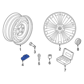 Volkswagen OE - Tire Pressure Monitoring System (TPMS) Sensor