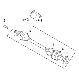 Volkswagen OE - Front Left CV Axle Assembly