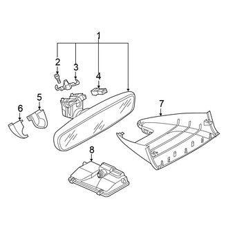 Volkswagen OE - Windshield - Inside Mirrors (With Camera), (S / SE / SE R-Line Black / SEL R-Line)