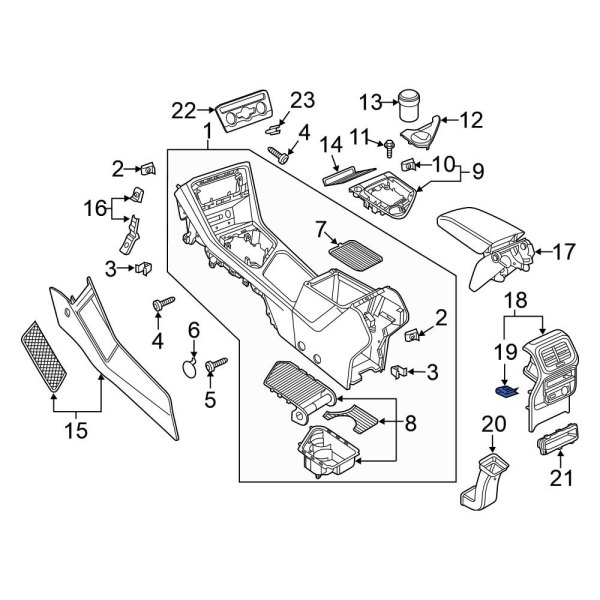 Console Trim Panel Clip